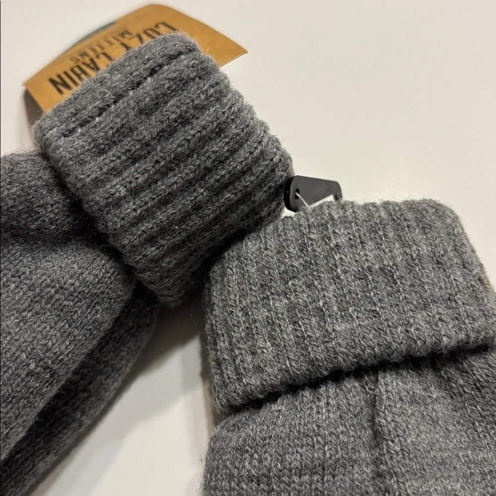 Northeast Outfitters Cozy Cabin Youth Dino Mittens in Gray